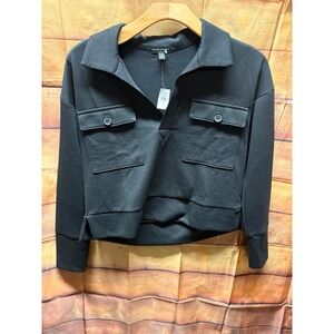 NWT Banana Republic Factory Woman's Johnny Collar Pocket Pullover Medium